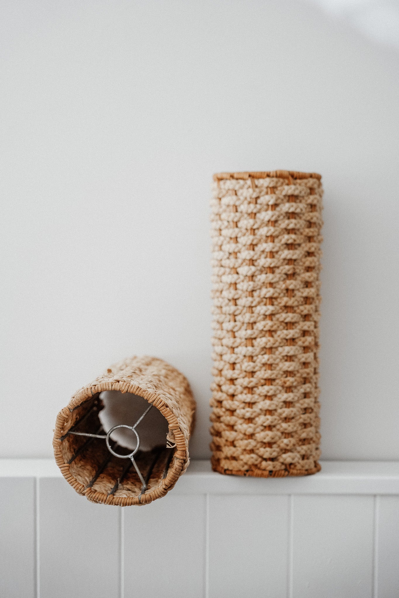 Vintage Woven Pendants (Set of 2)
