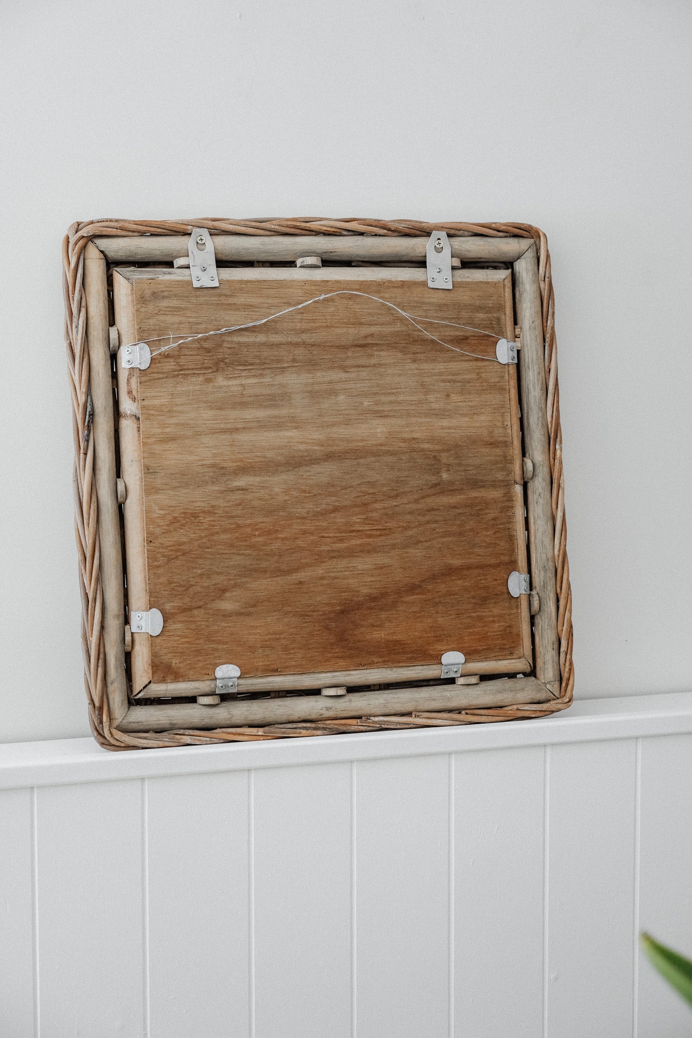 Vintage Natural Cane Mirror