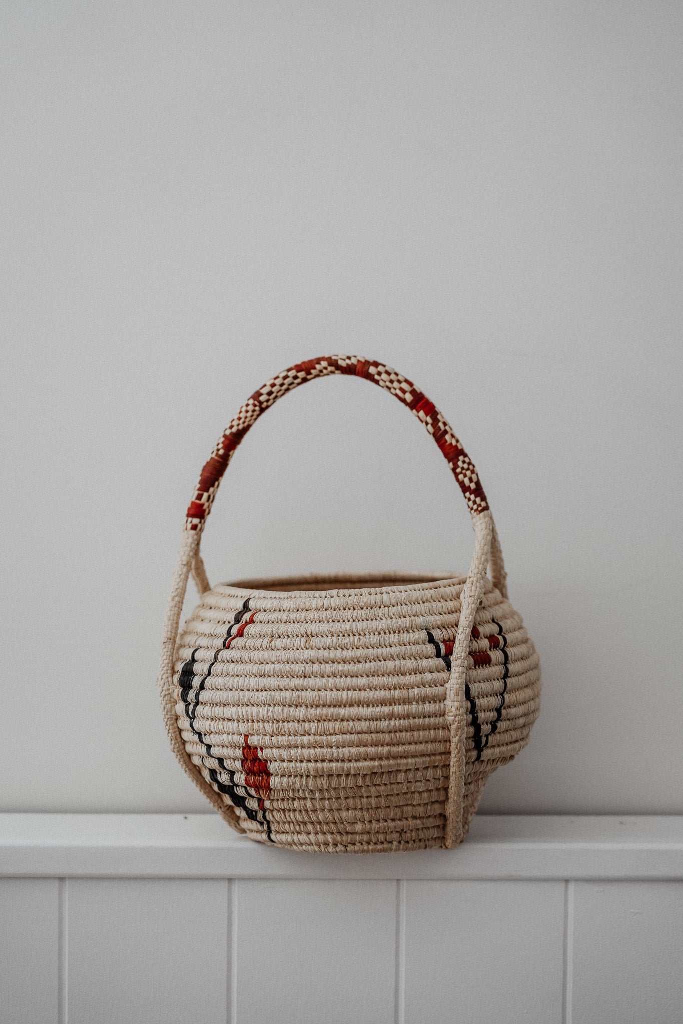 Vintage Cream Woven Basket