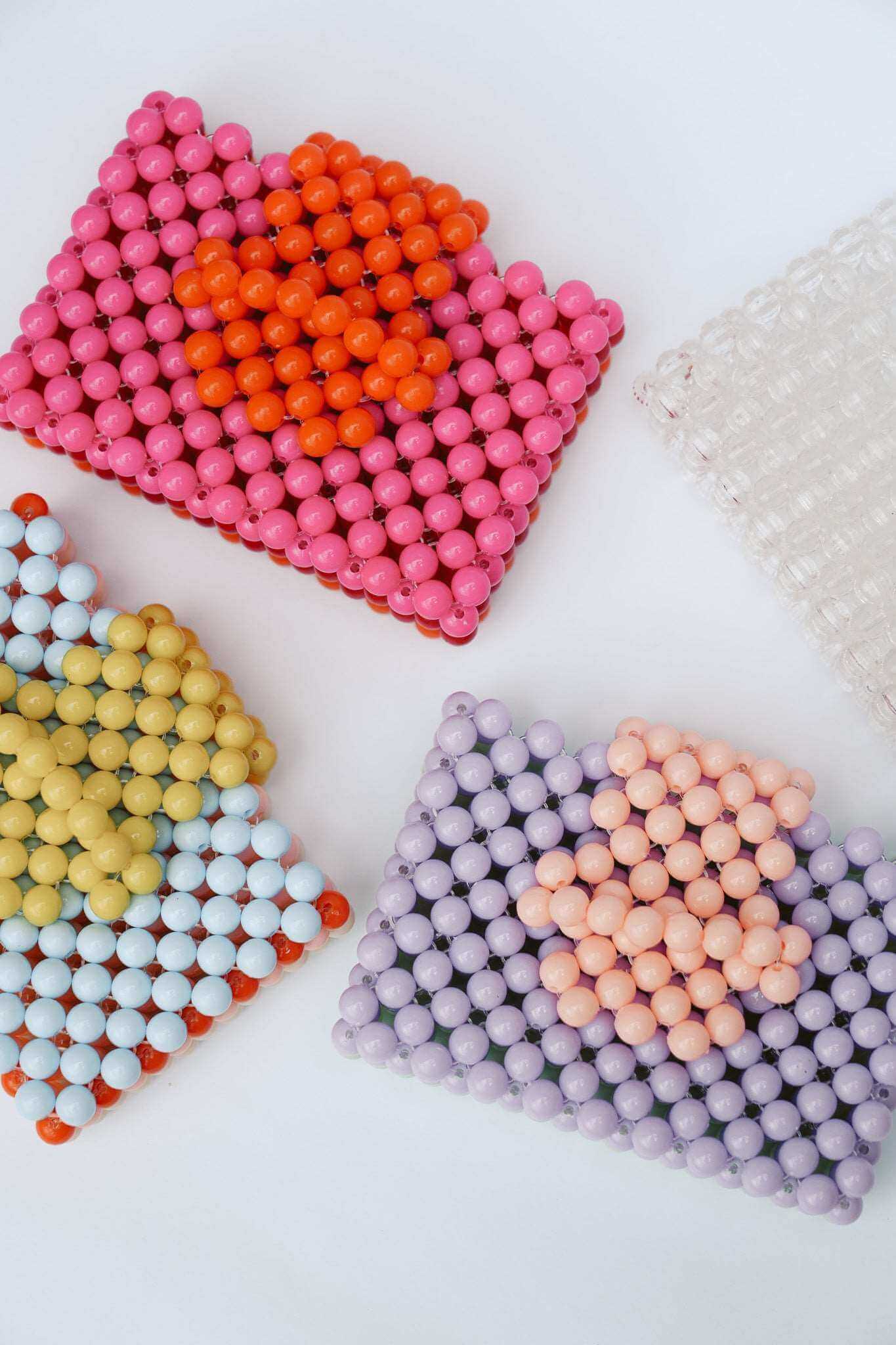 BEADED CARD PURSE - MULTI PINK by HIBISCUS THE LABEL Designer Homewares Furniture Australia
