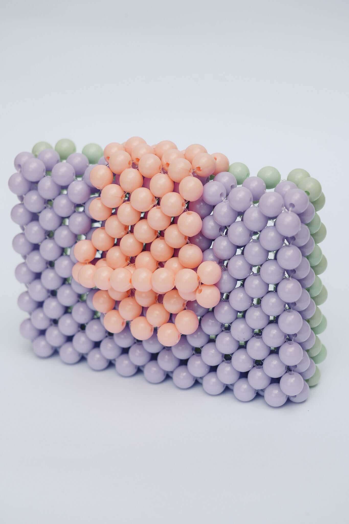 BEADED CARD PURSE - MULTI PURPLE by HIBISCUS THE LABEL Designer Homewares Furniture Australia
