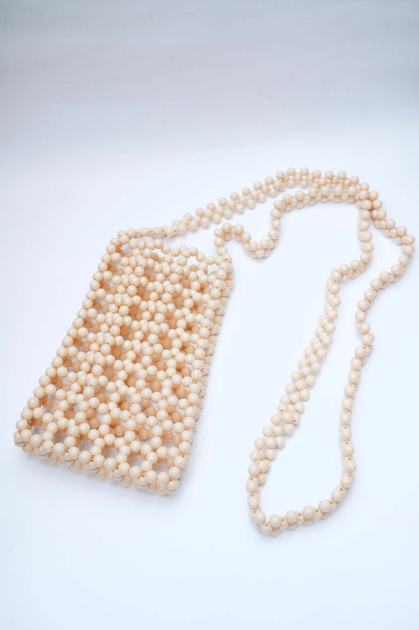 BEADED PHONE BAG - CREAM by HIBISCUS THE LABEL Designer Homewares Furniture Australia
