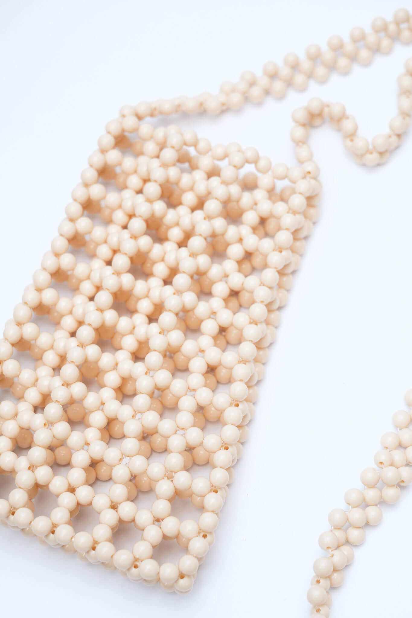 BEADED PHONE BAG - CREAM by HIBISCUS THE LABEL Designer Homewares Furniture Australia