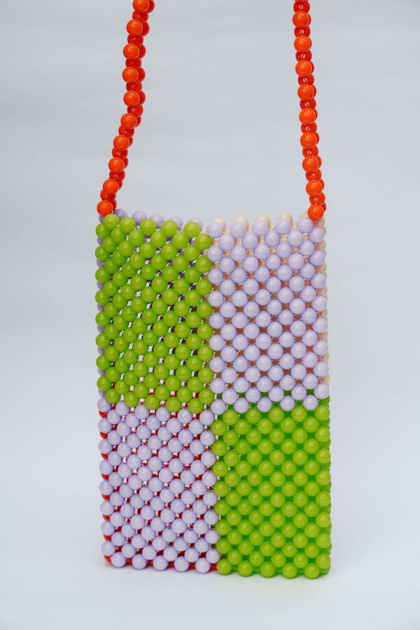 BEADED PHONE BAG - ORANGE/PURPLE/GREEN by HIBISCUS THE LABEL Designer Homewares Furniture Australia