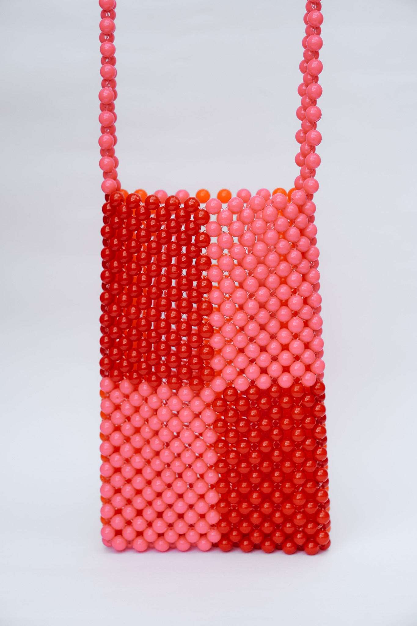 BEADED PHONE BAG - RED/PINK by HIBISCUS THE LABEL Designer Homewares Furniture Australia