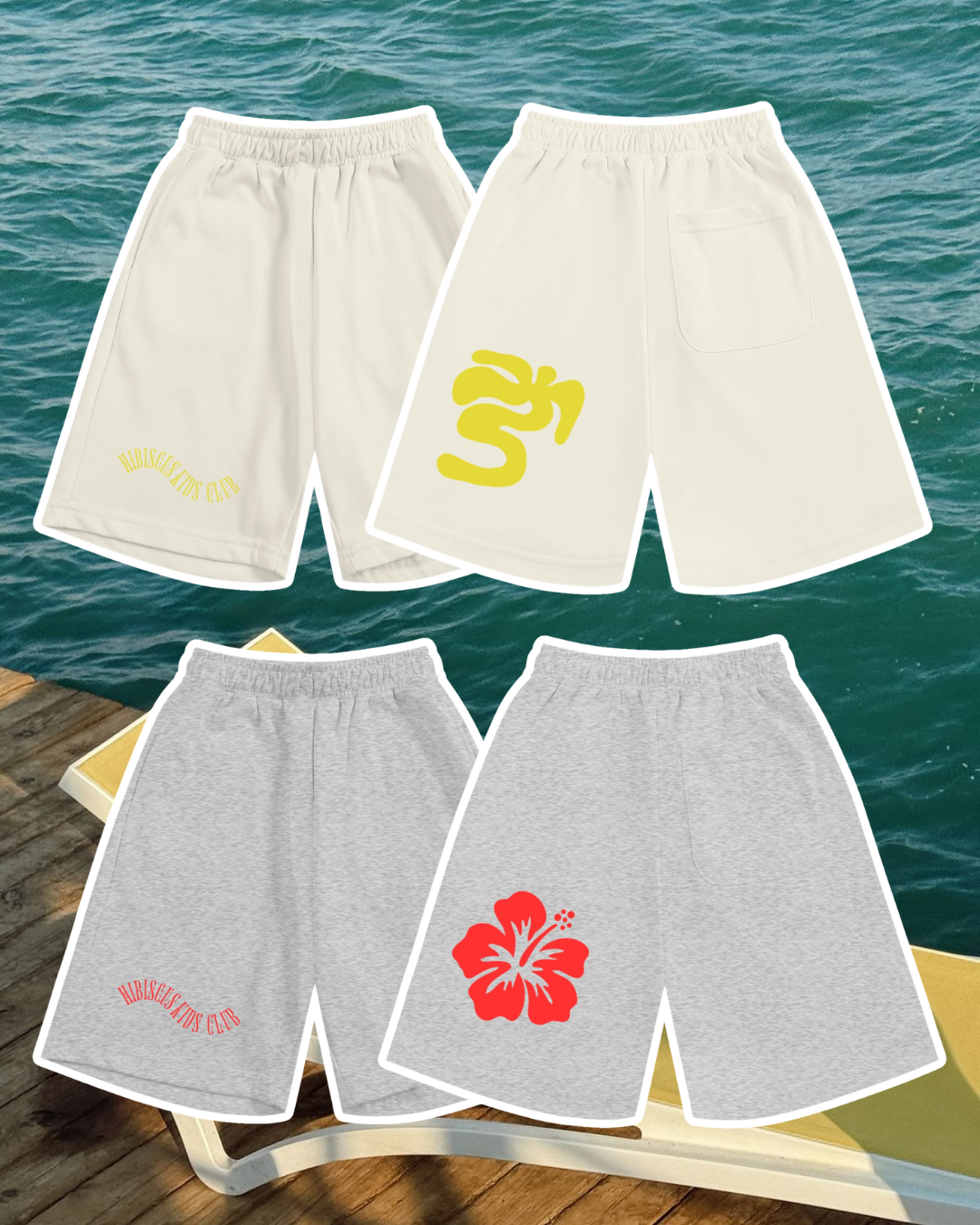 Kids' "Hibiscus" Comfy Shorts