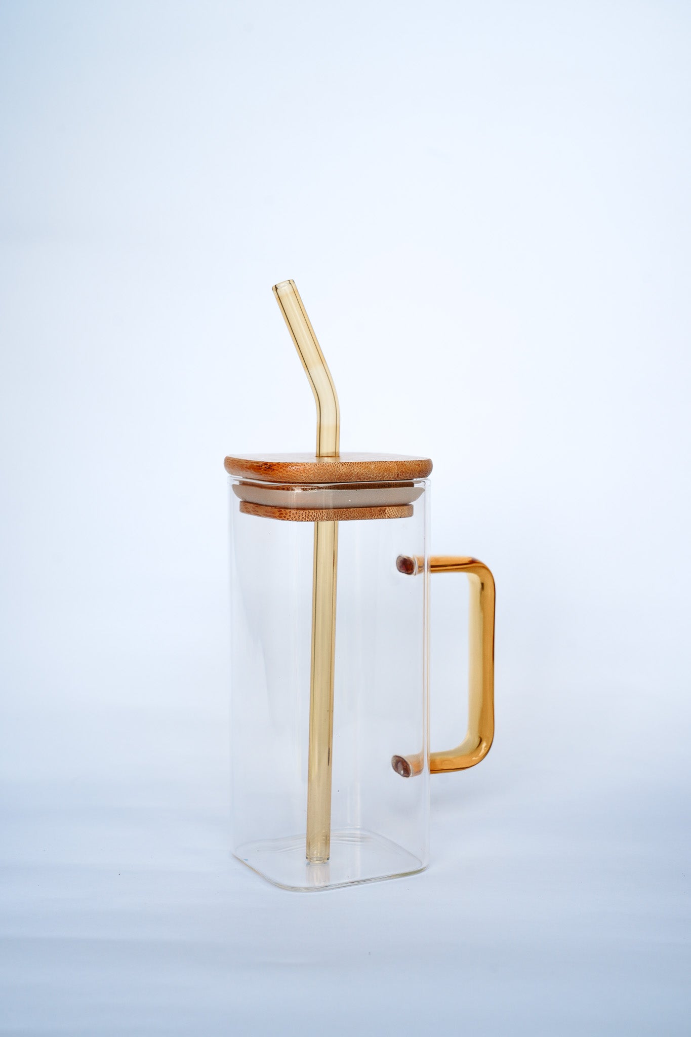 THE CATALINA GLASS MUG + STRAW Color: YELLOW by HIBISCUS THE LABEL Designer Homewares Furniture Australia