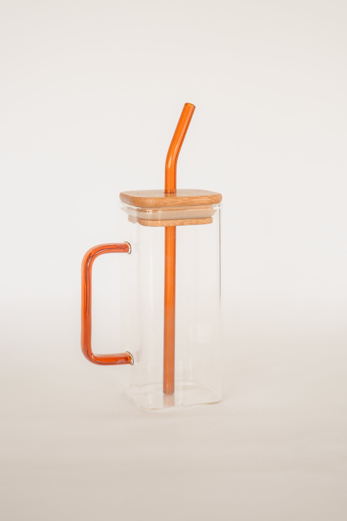 THE CATALINA GLASS MUG + STRAW Color: MOCHA by HIBISCUS THE LABEL Designer Homewares Furniture Australia