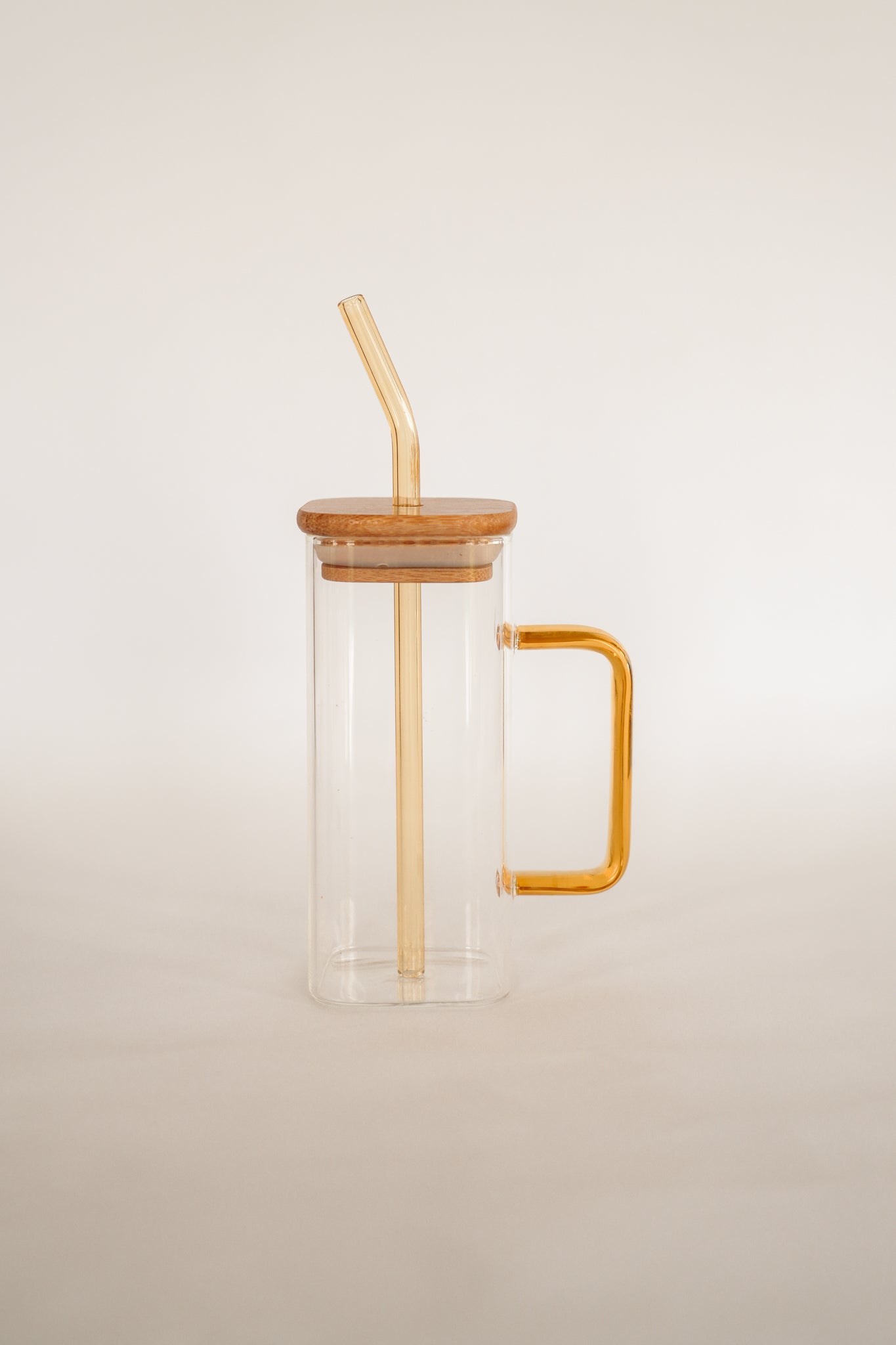 THE CATALINA GLASS MUG + STRAW Color: MOCHA by HIBISCUS THE LABEL Designer Homewares Furniture Australia