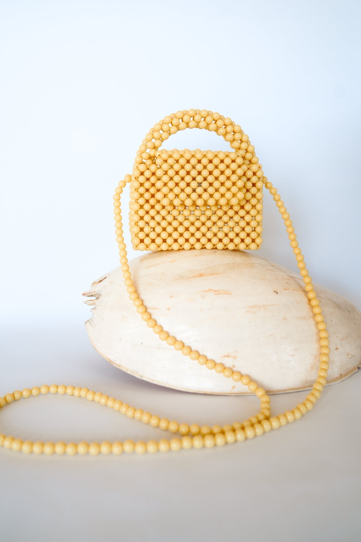 THE KIWI BEADED HANDBAG Color: Translucent Brown by HIBISCUS THE LABEL Designer Homewares Furniture Australia