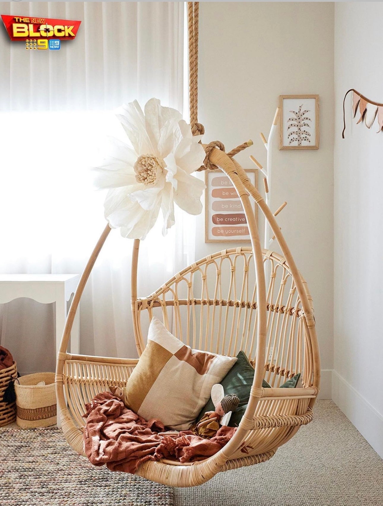 THE LORNE HANGING CHAIR by Black Salt Co Designer Homewares Furniture Australia