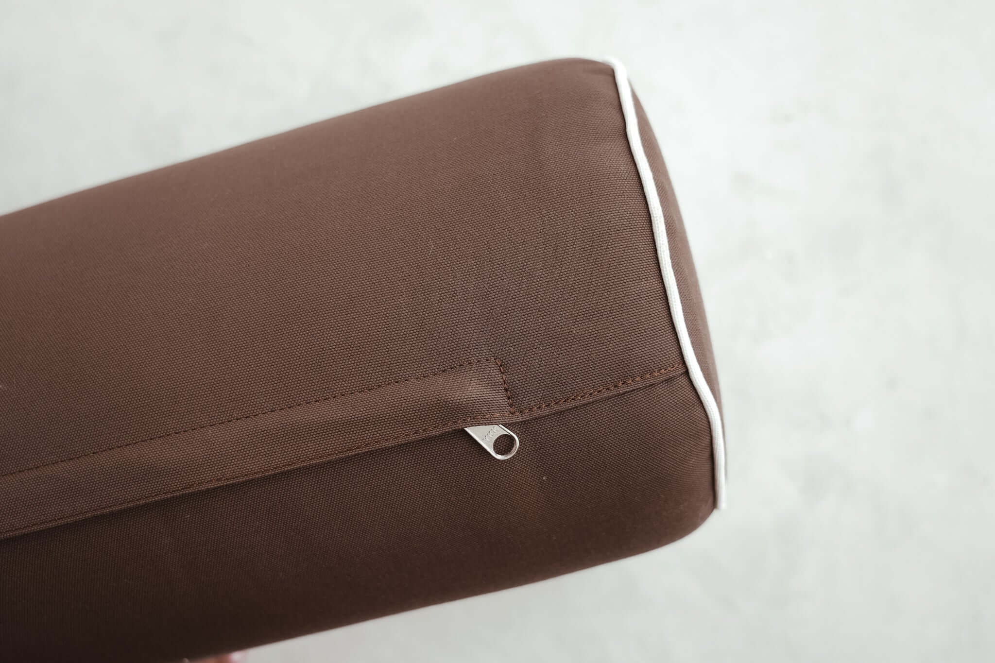 THE MARGOT SUN LOUNGER Cushion Colour: Mocha + White Piping Seat Length: 180cm by Black Salt Co Designer Homewares Furniture Australia